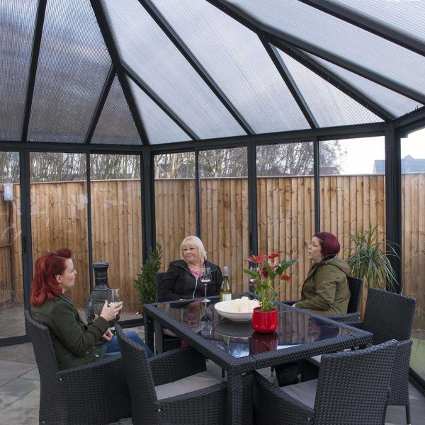 Tonnelle de jardin fermée en alumnium et polycarbonate Garda 30 m² - 6