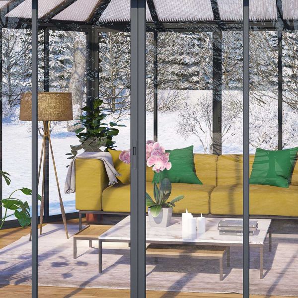 Tonnelle de jardin fermée en alumnium et polycarbonate Garda 30 m² - 7