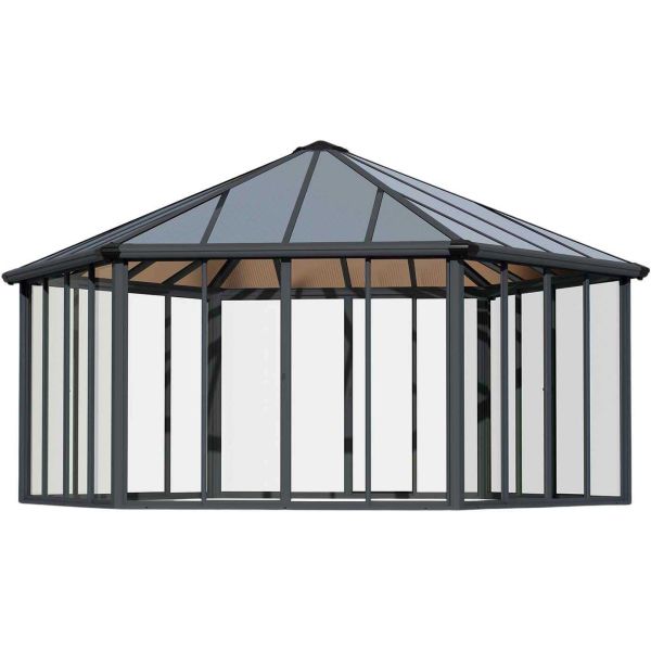 Tonnelle de jardin fermée en alumnium et polycarbonate Garda 30 m²