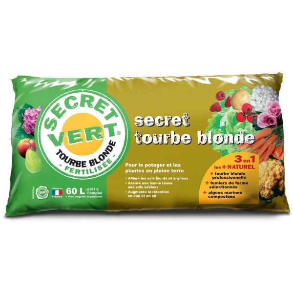 Tourbe blonde 150L - Le Chêne Fleuri