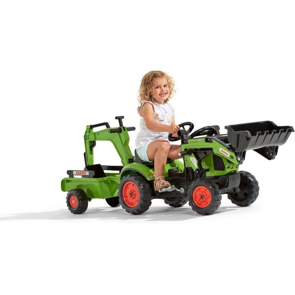 Tractopelle enfant avec excavatrice et remorque Claas - 139