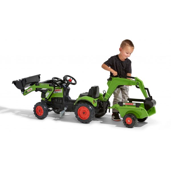 Tractopelle enfant avec excavatrice et remorque Claas - 6