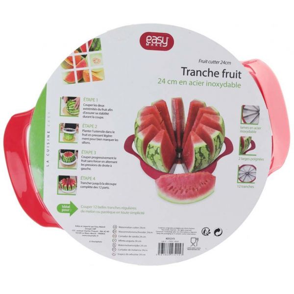 Trancheuse à eau neutre avec fourchette, coupe-eau durable, acier inoxydable,  outils de coupe pour assiette de fruits, gadgets de cuisine