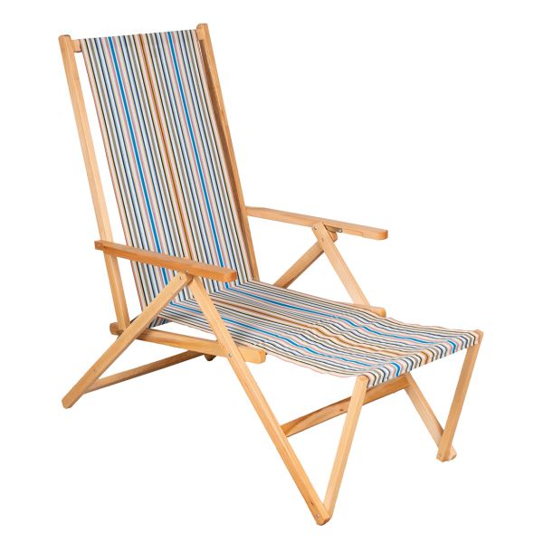 Transat avec repose pieds multicolore