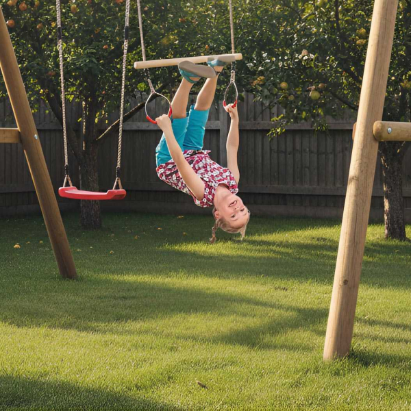 Trapèze avec anneaux métal cordes chanvre - KBT