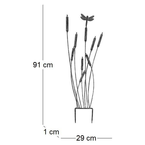 Treillage en fer Roseaux 29 x 91 cm - LEG-0319