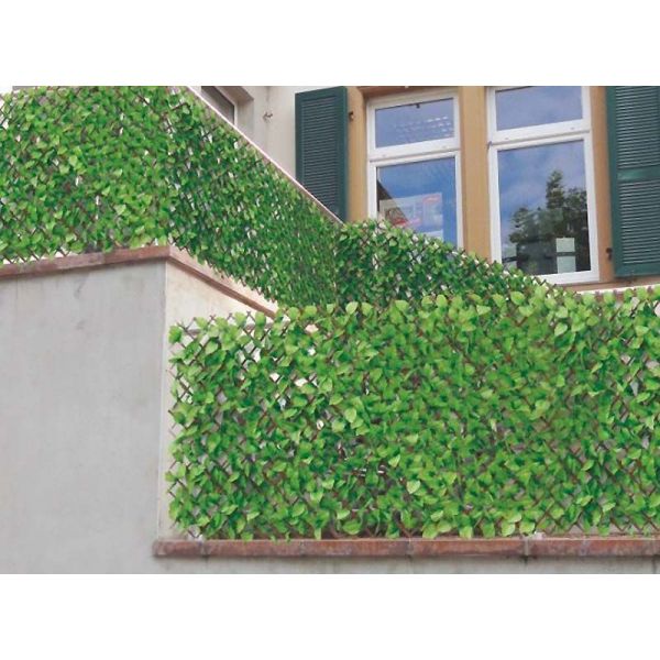 Treillis en bois de saule et feuilles de rosier artificielles - JET7GARDEN