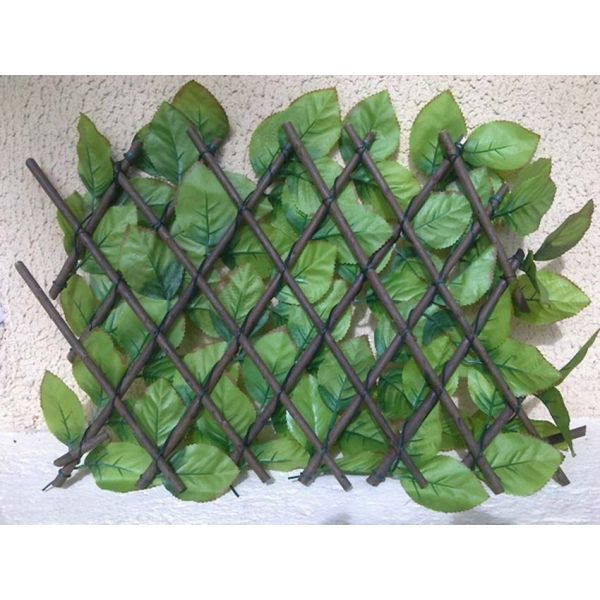 Treillis en bois de saule feuilles de rosier (Lot de 6) - 5