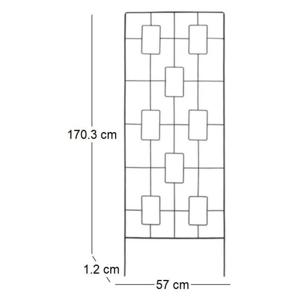 Treillis support pour plantes en acier noir - ESS-1793