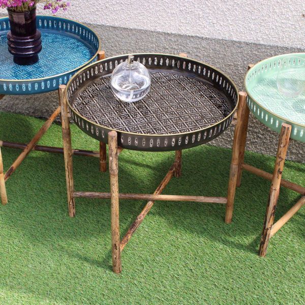 Trépied en bambou pour plateau Jali - BAZARDELUXE