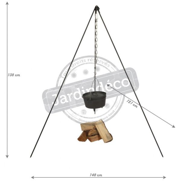 Trépied barbecue suspendu - ESS-0620