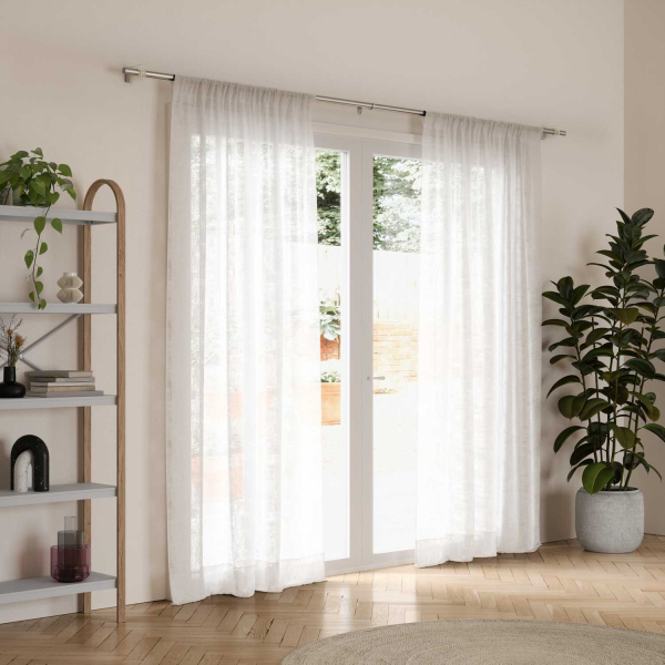 Tringle à rideaux extensible en acier Flute - UMBRA