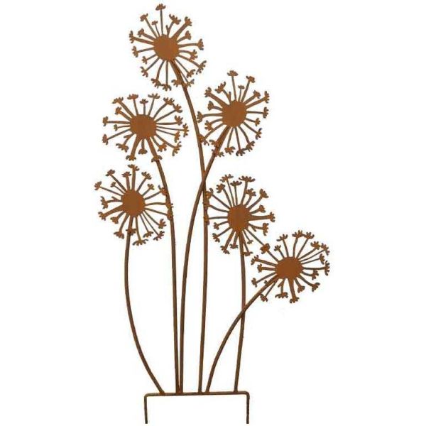 Tuteur décoratif en fer Fleurs 42 x 85 cm