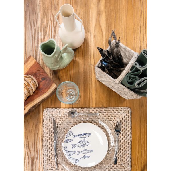 Vaisselle en porcelaine blanche Banc de Poissons - 37,90