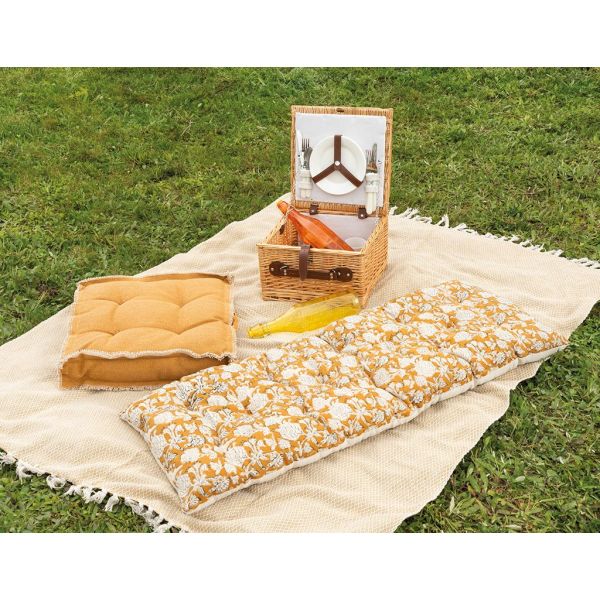 Valise pique-nique en osier naturel 2 couverts - 8