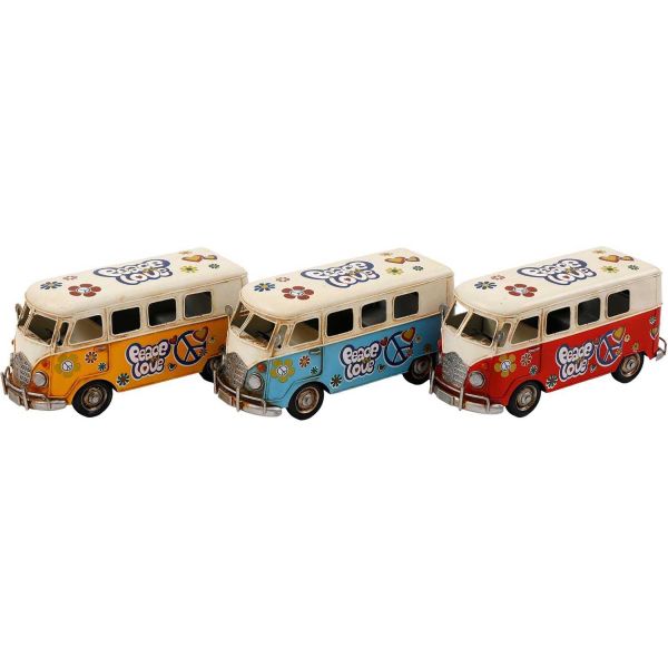 Van décoratif en métal Retro campervan 27 x 13 cm