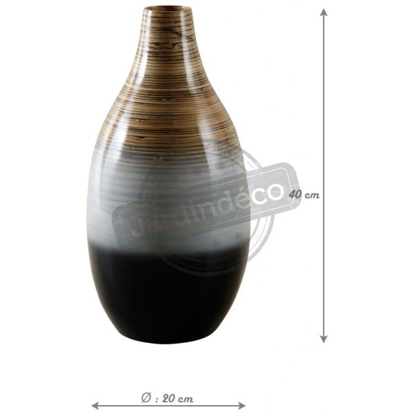 Vase bambou laqué - AUB-2944