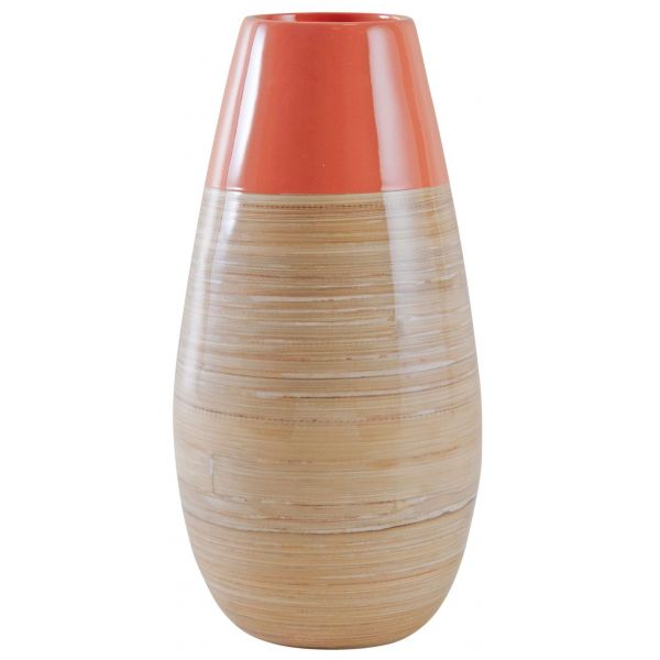Vase en bambou laqué