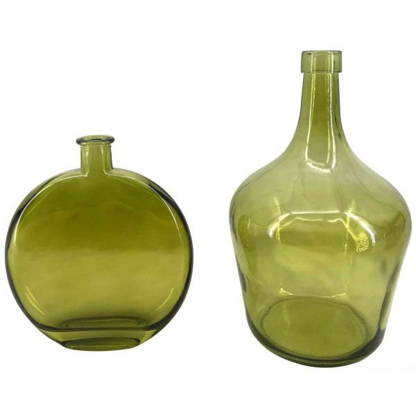 Vase bonbonne en verre Augustine (Lot de 2)