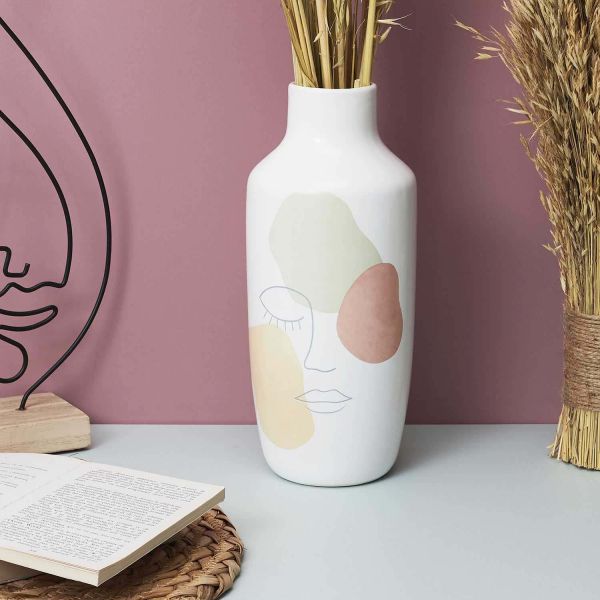 Vase en céramique 12.5 x 29 cm Poésie formelle - 16,90