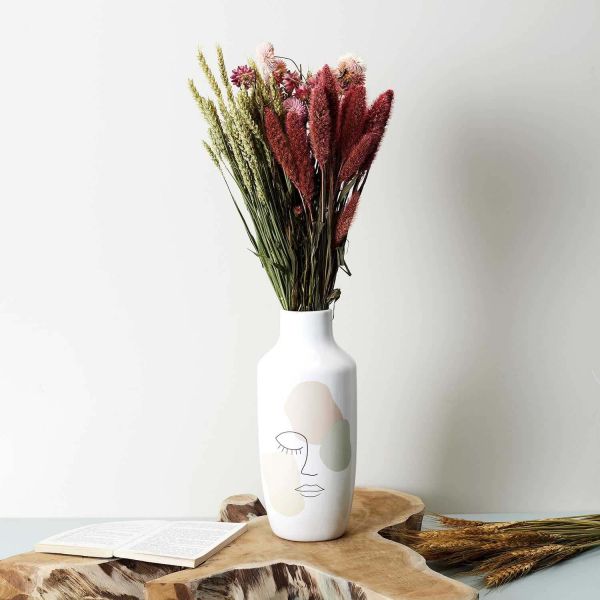 Vase en céramique 12.5 x 29 cm Poésie formelle - THE HOME DECO FACTORY