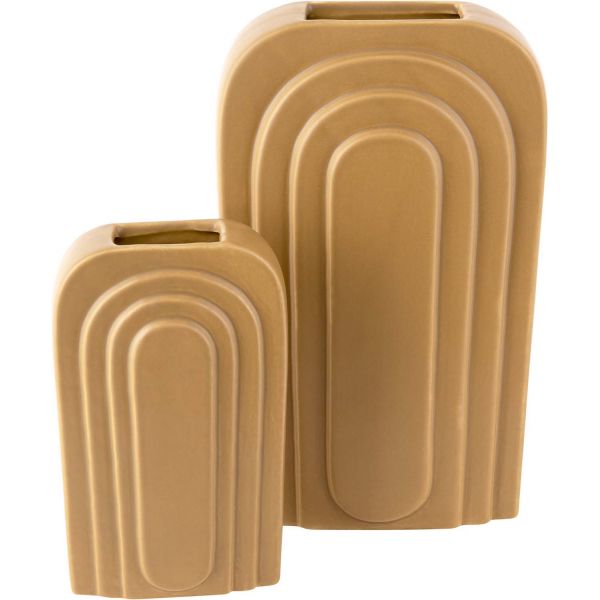 Vase en céramique ocre Arc - 5
