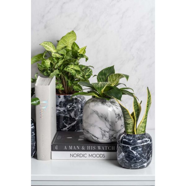 Vase effet marbre Marble sphere 17.5 x 17 cm - PT