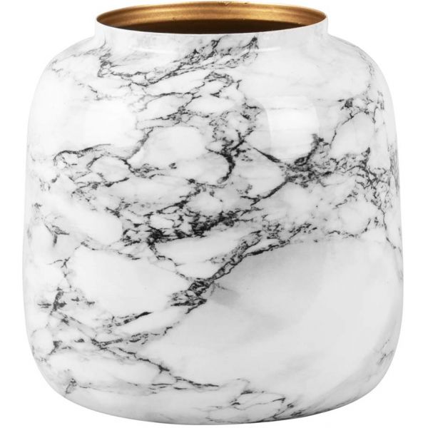 Vase effet marbre Marble sphere 13.5 x 12.5 cm