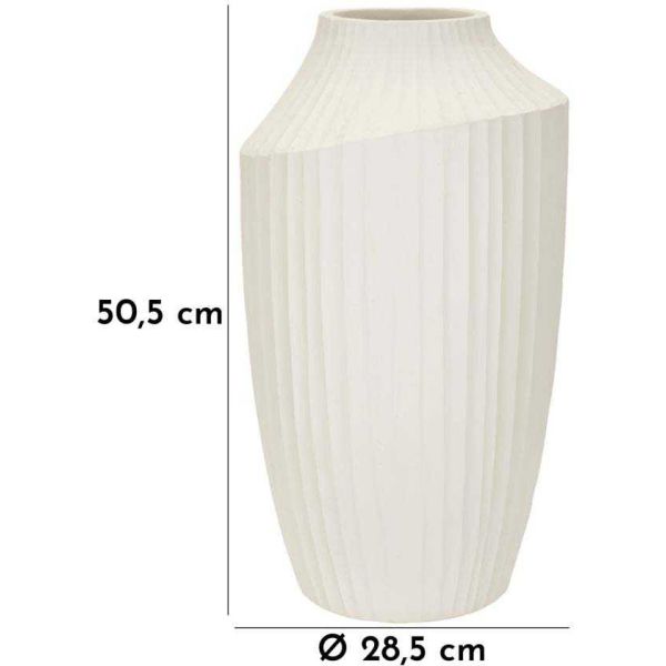 Vase en magnésie Ice  28.5 x 50.5 cm - MAU-0610