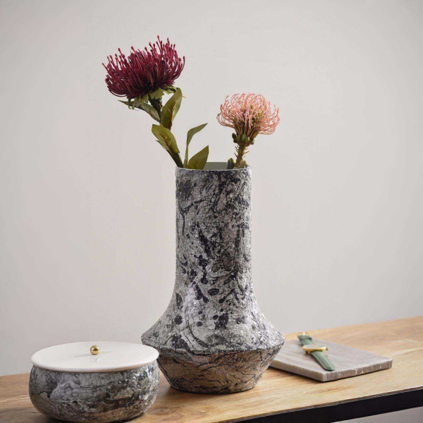 Vase en métal Mosaic Marble - PT