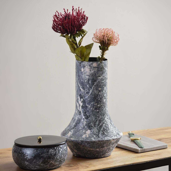 Vase en métal Mosaic Marble - PT