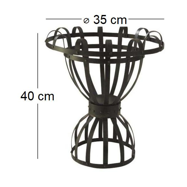 Vase en métal noir ajouré - AUBRY GASPARD