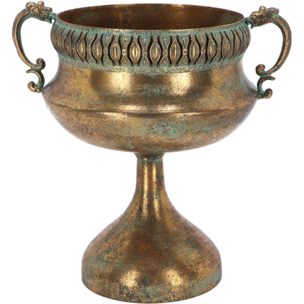 Vase en métal vieilli Médicis