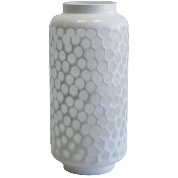 Vase nid d'abeille en verre teinté
