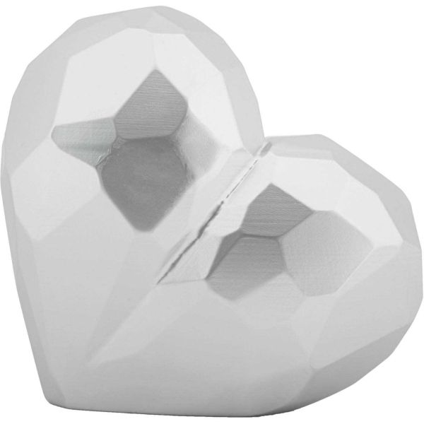 Vase en polyrésine argenté Heart 19 x 9 x 18 cm - 27,90