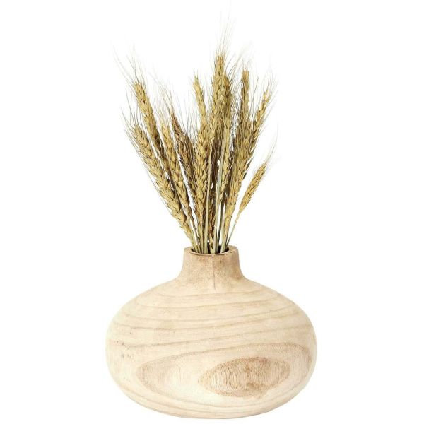 Vase rond en bois de bancoulier - CMP-4246