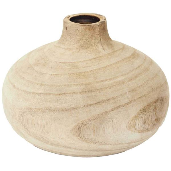 Vase rond en bois de bancoulier