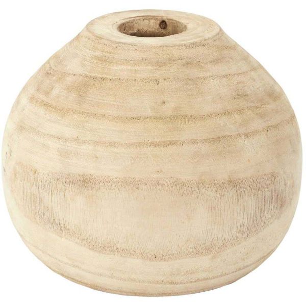 Vase rond en bois de bancoulier
