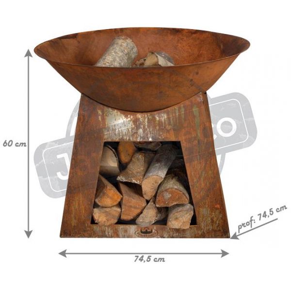 Vasque porte bûches en métal - 231,90