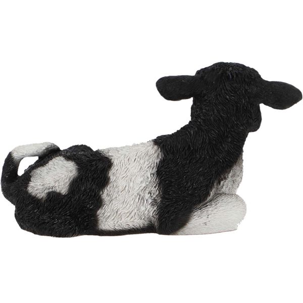 Veau noir et blanc couché en résine - 17,90