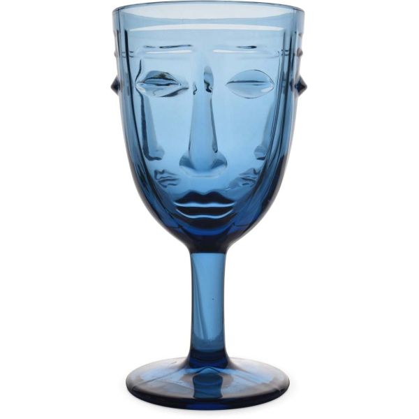 Verre à pied Visage bleu - OPJET