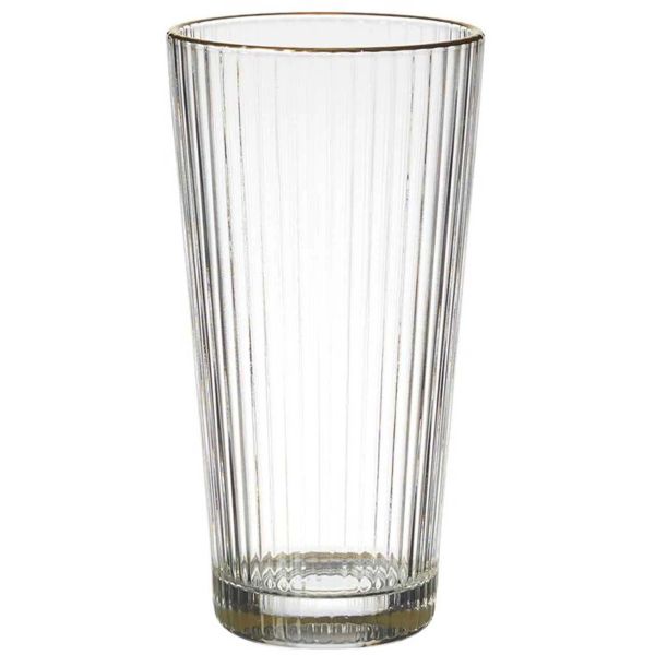 Verres striés liseré doré (Lot de 6) - CMP-4104