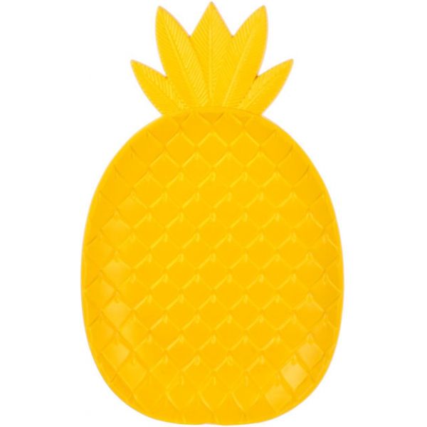 Vide-poche en bois coloré Ananas