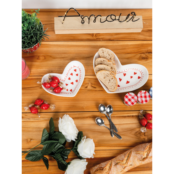 Vide-poche en céramique Coeur peint à la main - AUBRY GASPARD