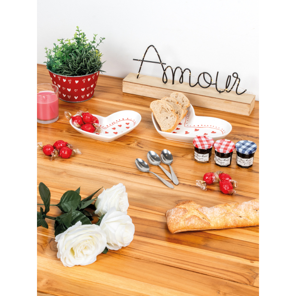 Vide-poche en céramique Coeur peint à la main - 20,90