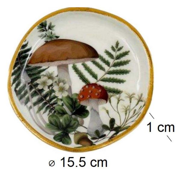 Vide poche en métal 15 cm Champignons - SIL