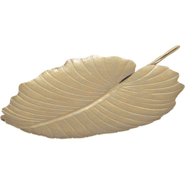 Vide-poche en métal feuille Glam