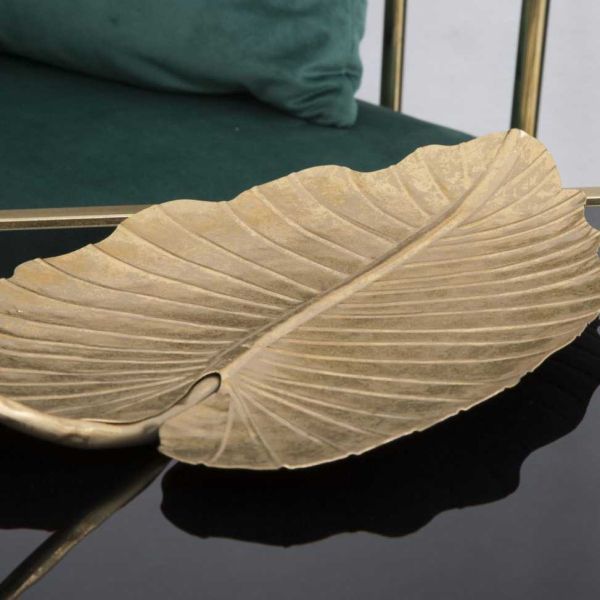Vide-poche en métal feuille Glam - MAURO FERRETTI