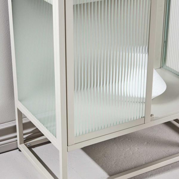 Vitrine en acier 70 x 40 x 160 cm Garis - 7