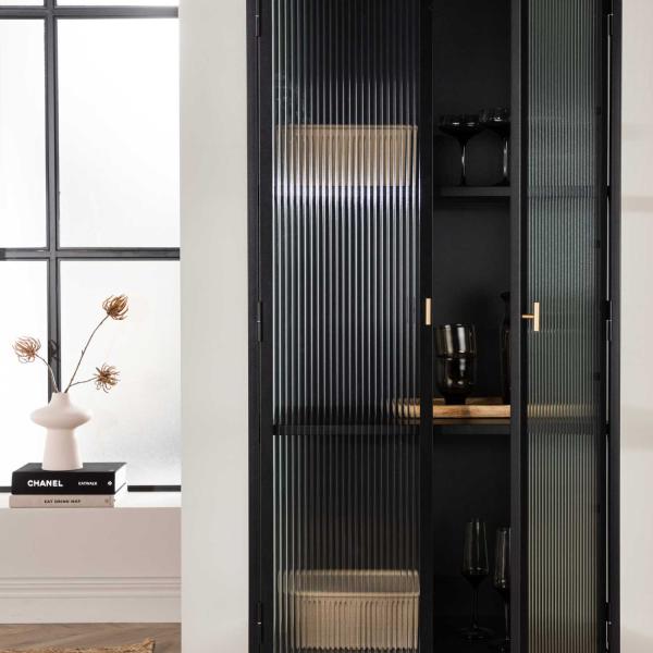 Vitrine en acier 70 x 40 x 160 cm Garis - VENTURE HOME